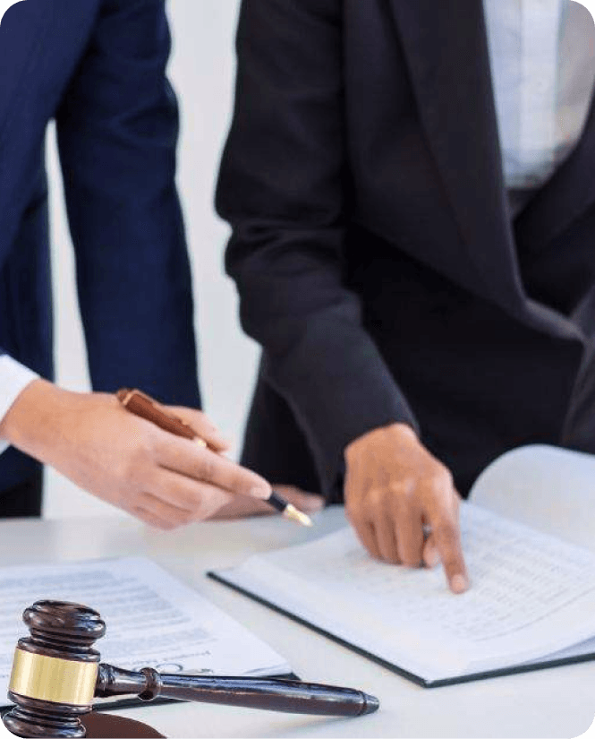 Image of attorney conducting a client consultation